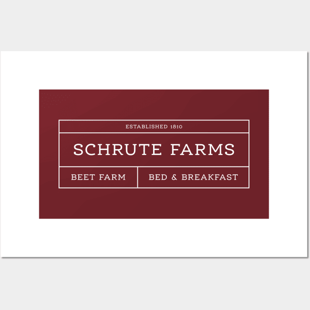 Schrute Farms Bed & Breakfast Wall Art by hinoonstudio